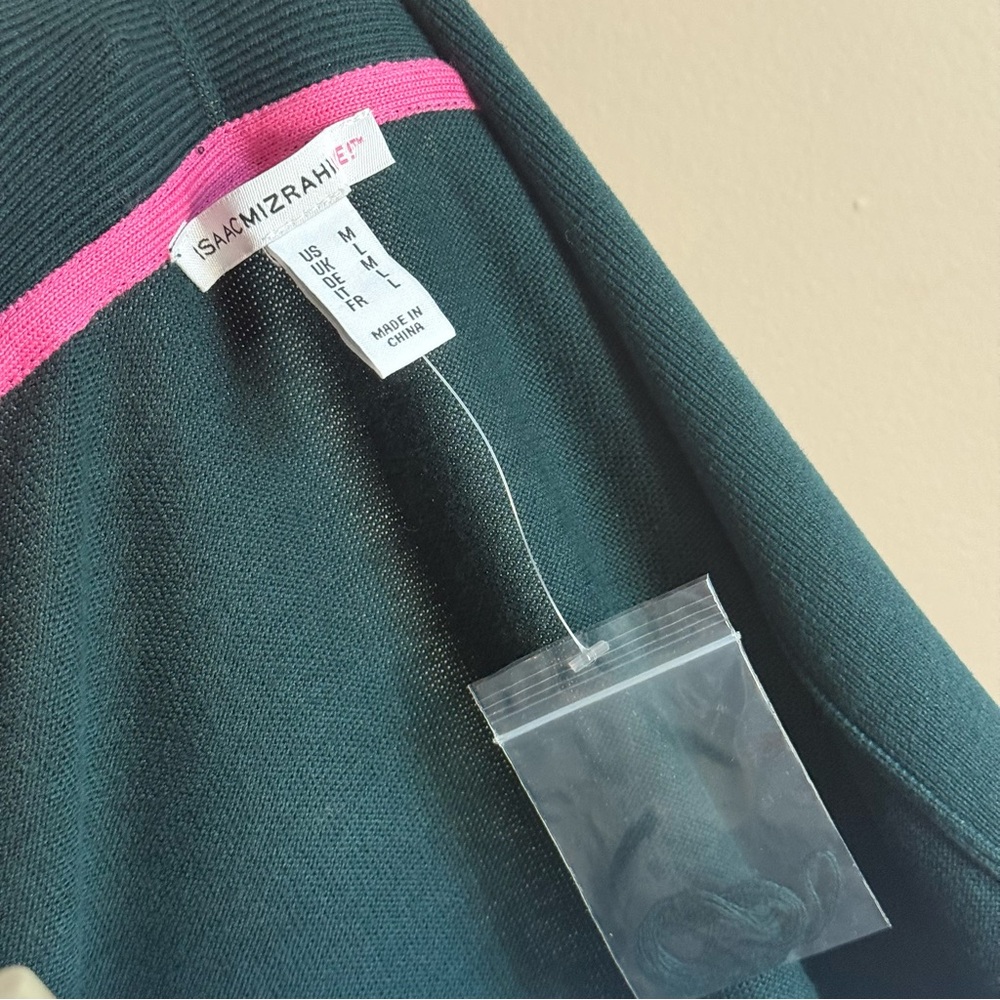 IZAACMIZRAHILIVE! Dark Green Cardigan With Pockets NWT - Picture 7 of 9